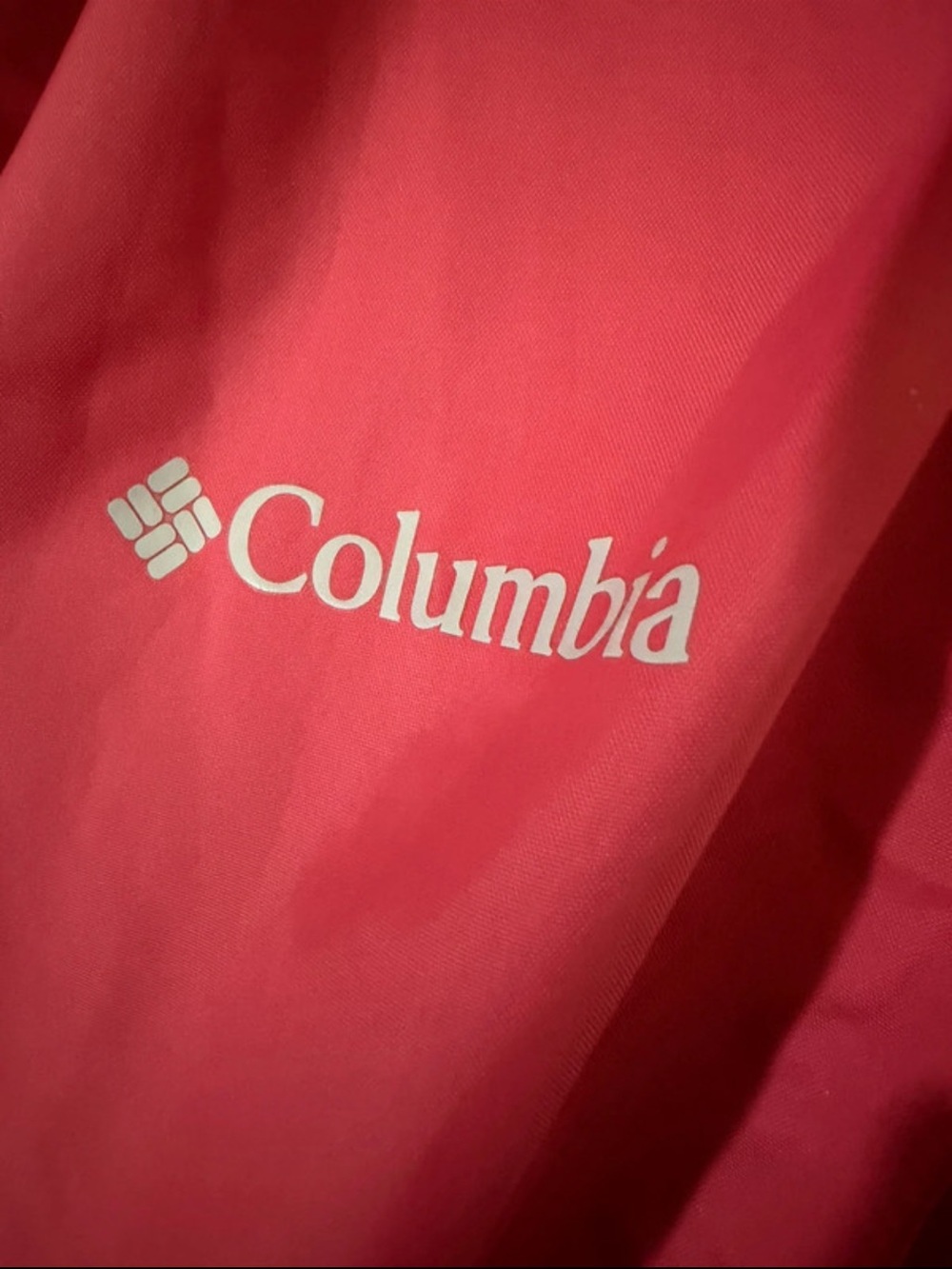 Columbia Omni-Tech Waterproof Hooded Rain Jacket - Coral / Pink - Picture 4 of 7